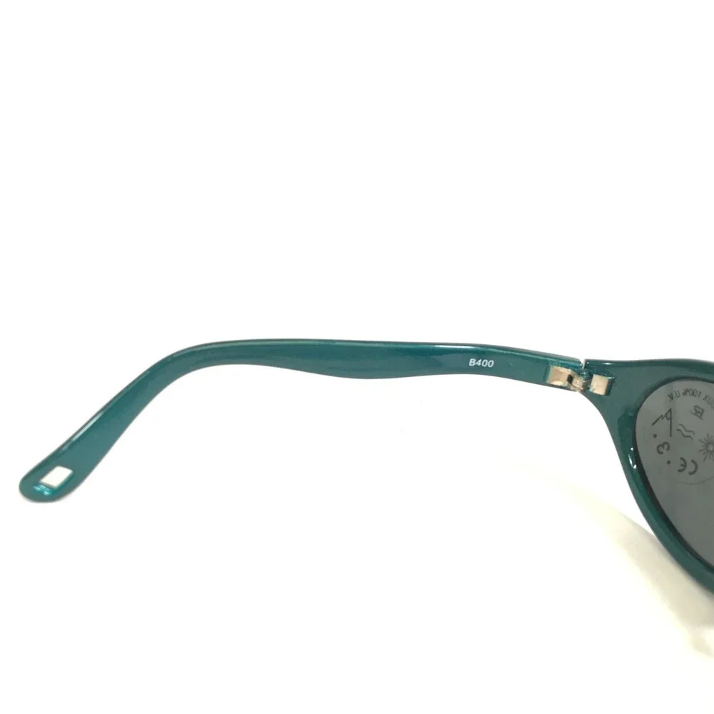 Vuarnet Kids Sunglasses B400 Green Round Frames with Gray Lenses 50-18-110